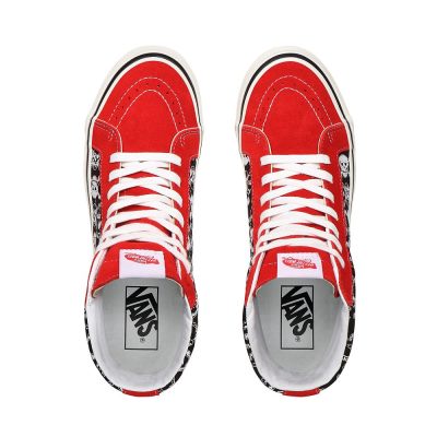 Vans Anaheim Factory Sk8-Hi 38 DX - Kadın Bilekli Ayakkabı (Kırmızı)